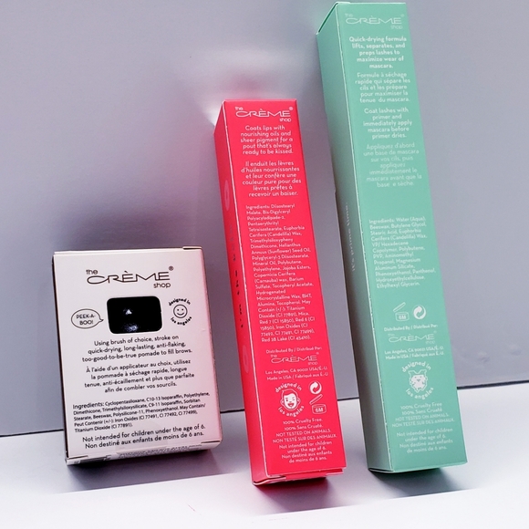 Mint Green Heart Makeup Bag with Mascara, Tinted Lip Balm, and Eyebrow pomade - Picture 3 of 5